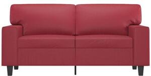 Sofa, 2-osobowa winna czerwieÅ, 120 cm, sztuczna skÃ³ra