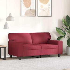 Sofa, 2-osobowa winna czerwieÅ, 120 cm, sztuczna skÃ³ra