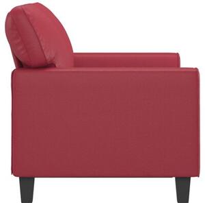 Sofa, 2-osobowa winna czerwieÅ, 120 cm, sztuczna skÃ³ra