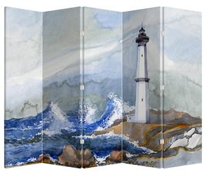 Parawan - Malowarstwo latarni morskiej (210x170 cm)