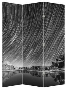 Parawan - Czarno - białe gwiaździste niebo (126x170 cm)