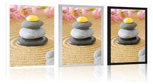 Plakat piramida z kamieni Zen