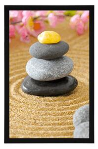 Plakat piramida z kamieni Zen