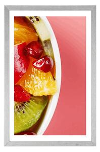 Plakat z passe-partout letnia sałatka owocowa