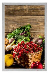 Plakat świeże owoce i warzywa