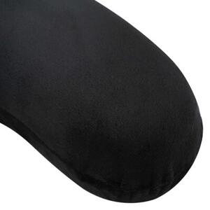Ergonomiczna poduszka podrÃ³Å¼na z aksamitu i pianki pamiÄciowej - czarna
