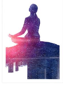 Plakat medytacja kobiety