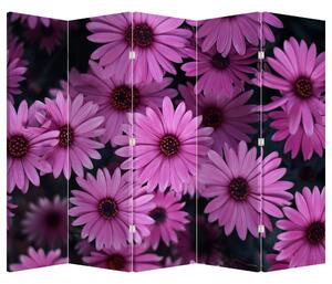 Parawan - Różowe kwiaty (210x170 cm)