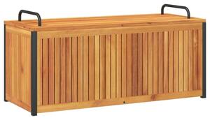 Skrzynia ogrodowa, 110x45x42/53 cm, drewno akacjowe i stal