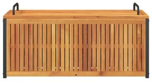Skrzynia ogrodowa, 110x45x42/53 cm, drewno akacjowe i stal