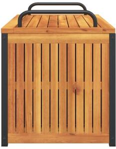 Skrzynia ogrodowa, 110x45x42/53 cm, drewno akacjowe i stal