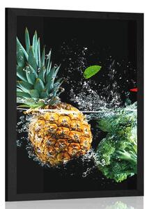 Plakat organiczne owoce i warzywa