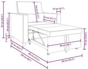 Sofa 3w1 z aksamitu - czarna, nowoczesny design i komfort w jednym