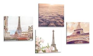 Zestaw obrazów Wieża Eiffla w Paryżu