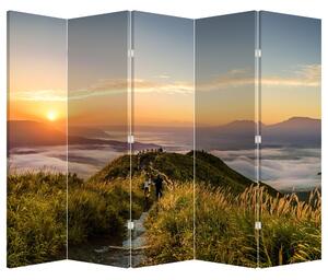 Parawan - Góra o zachodzie Słońca (210x170 cm)