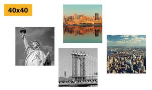 Zestaw obrazów Nowy Jork w interesującej wersji