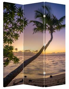 Parawan - Palma na plaży (126x170 cm)