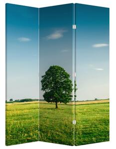 Parawan - Drzewo na łące (126x170 cm)