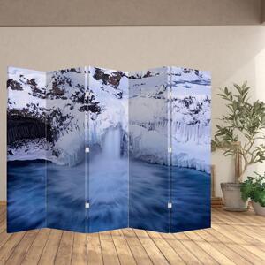 Parawan - Wodospad zimą (210x170 cm)