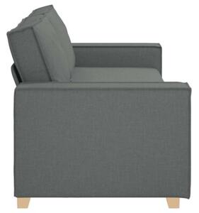 Sofa 3-osobowa ciemnoszara 220x78x84 cm tkanina