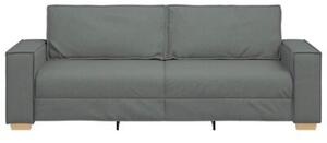 Sofa 3-osobowa ciemnoszara 220x78x84 cm tkanina