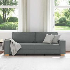 Sofa 3-osobowa ciemnoszara 220x78x84 cm tkanina