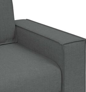 Sofa 3-osobowa ciemnoszara 220x78x84 cm tkanina