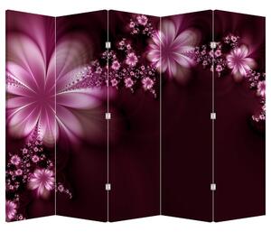 Parawan - Abstrakcja - kwiaty (210x170 cm)