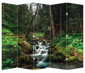 Parawan - Strumień w lesie (210x170 cm)