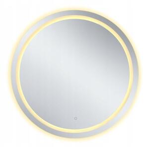 Lustro Åcienne Åazienkowe okrÄ gÅe z RAMKÄ 80 cm z LED podÅwietlane Corciano