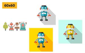 Zestaw obrazów dla miłośników robotów dla dzieci