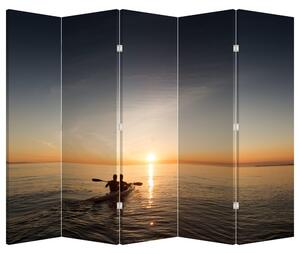 Parawan - Kajakarz o zachodzie Słońca (210x170 cm)