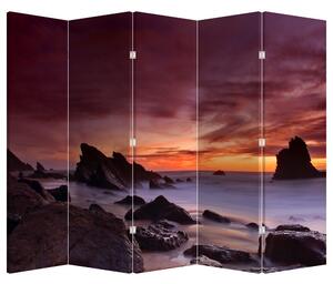 Parawan - Zachód Słońca na wybrzeżu (210x170 cm)
