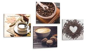 Zestaw obrazów magia kawy