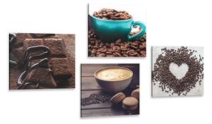 Zestaw obrazów aromat dobrej kawy