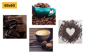 Zestaw obrazów aromat dobrej kawy