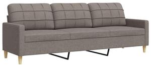 Sofa 3-osobowa, kolor taupe, 210 cm, tapicerowana tkaninÄ