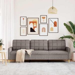Sofa 3-osobowa, kolor taupe, 210 cm, tapicerowana tkaninÄ