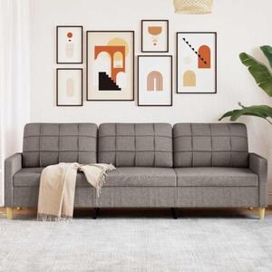 Sofa 3-osobowa, kolor taupe, 210 cm, tapicerowana tkaninÄ