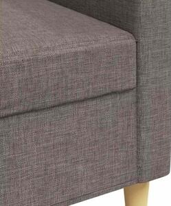 Sofa 3-osobowa, kolor taupe, 210 cm, tapicerowana tkaninÄ