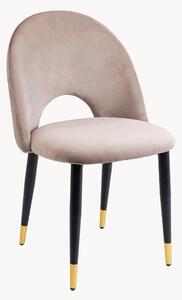 Komplet krzeseł do jadalni z aksamitu Iris, 2 elem