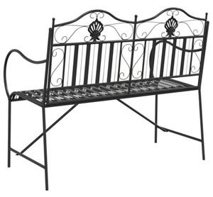 Ławka ogrodowa czarny 103,5 x 59 x 89 cm stal
