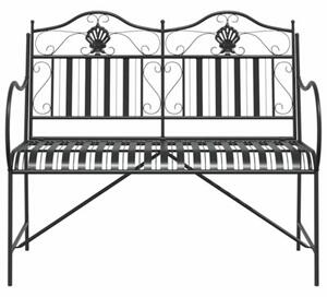Ławka ogrodowa czarny 103,5 x 59 x 89 cm stal