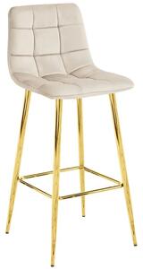 Beżowy hoker welurowy glamour L0-C55