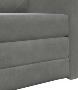 Sofa bed ciemnoszary 74 x 77 x 81 cm aksamit