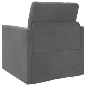 Sofa bed ciemnoszary 74 x 77 x 81 cm aksamit