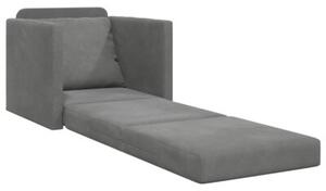 Sofa bed ciemnoszary 74 x 77 x 81 cm aksamit