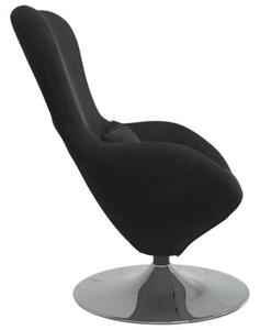 Fotel jajo czarny 63 x 73 x 90 cm aksamit