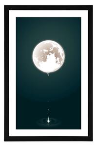 Plakat z passepartout uroczy księżyc