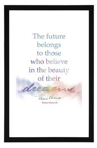 Plakat z passepartout i motywacyjnym cytatem - Eleanor Roosevelt